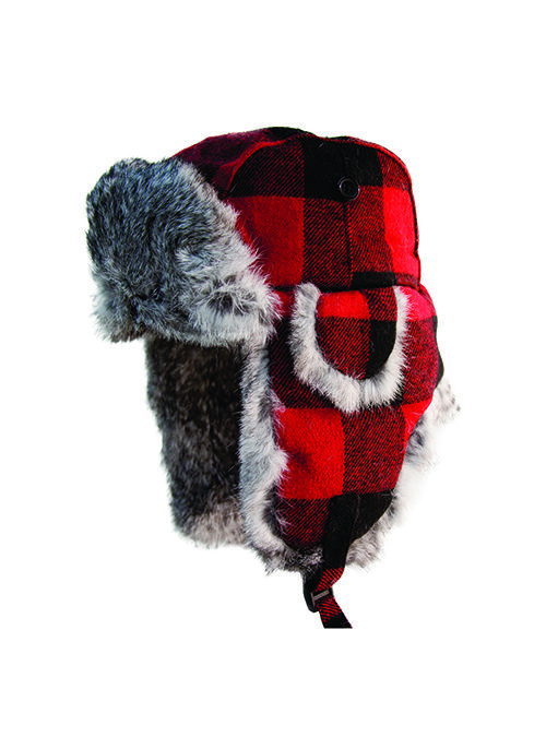 Eskimo Plaid Alaskan Fur Hat