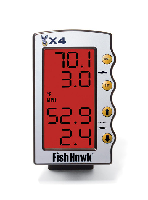 Fish Hawk X4 Display with 3-Level Red Backlight and Mount