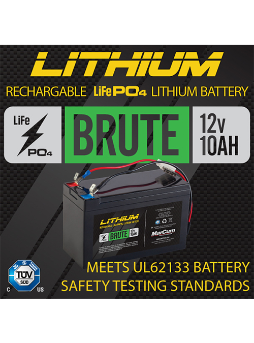 MarCum® Impact Battery Kit  12v 6ah LiFePO4 Battery & Charger