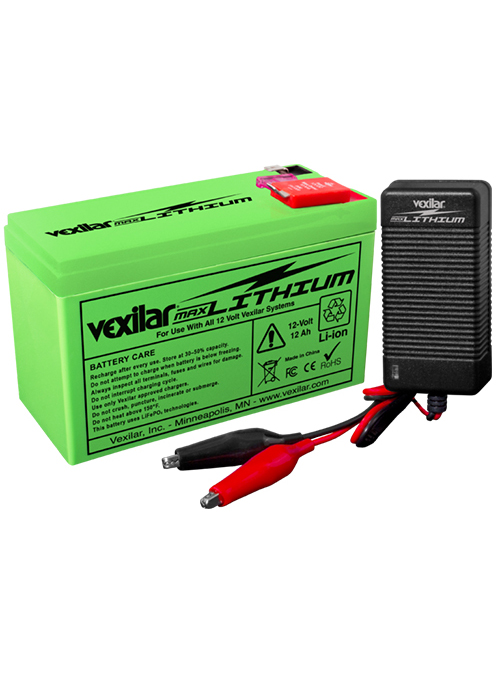 Vexilar 12 Ah Lithium Ion Battery & Charger - Marine General